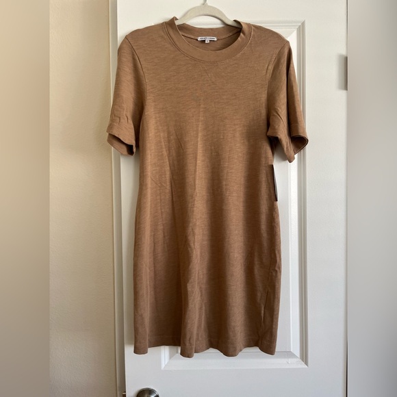 Cotton Citizen Tan Short Sleeve tee shirt dress NWT - Picture 1 of 4